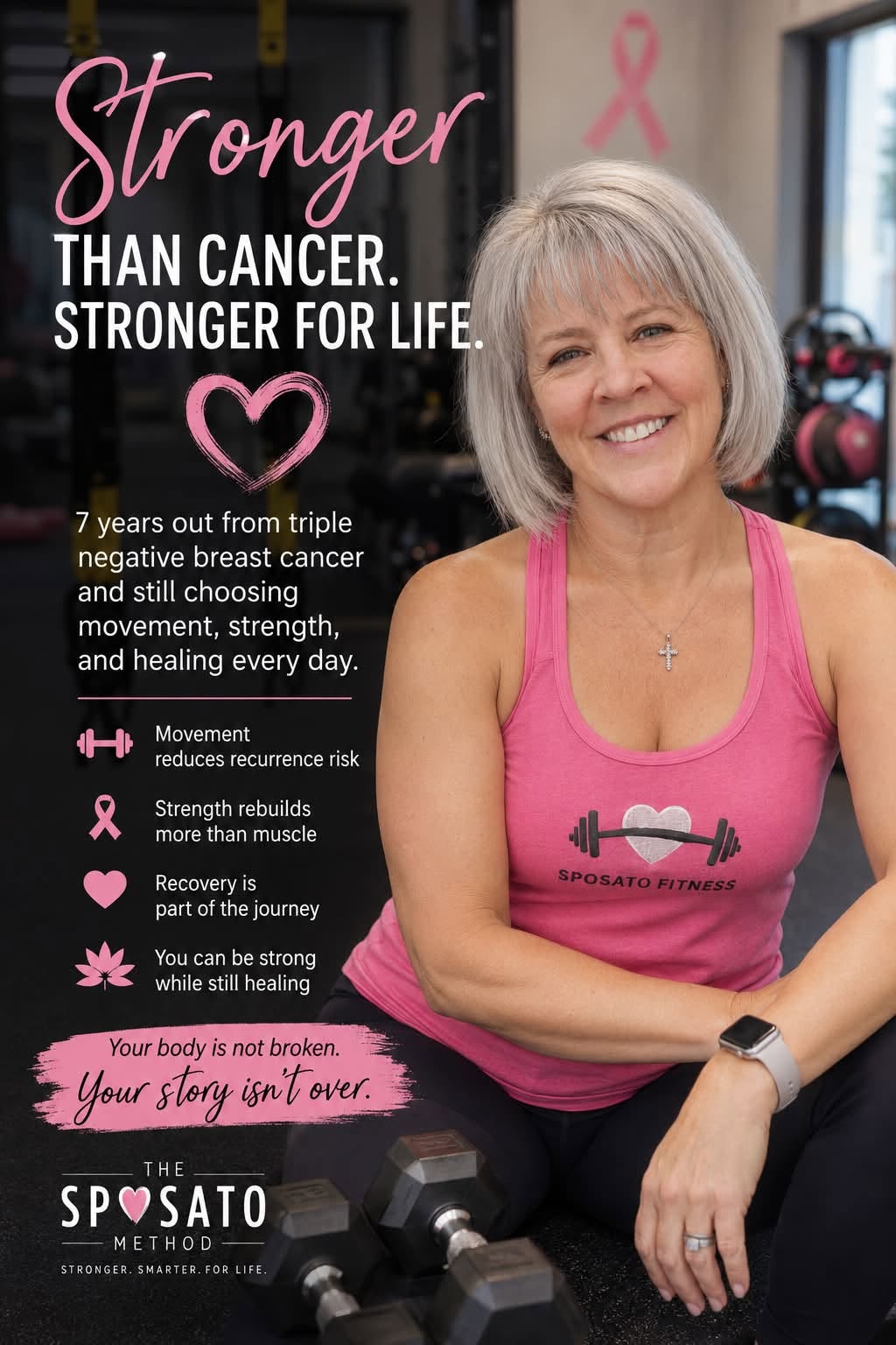 Jennifer Sposato smiling in her gym